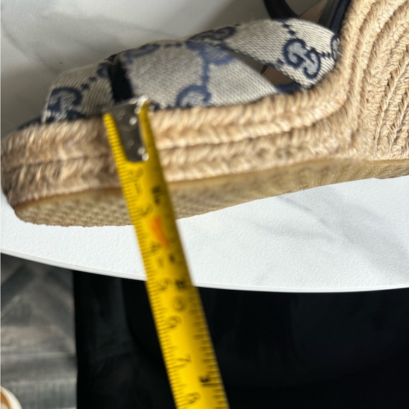 USED -GUCCI Penelope GG Canvas- espadrille wedge size 6 1/2- AUTHENTIC - Picture 16 of 16